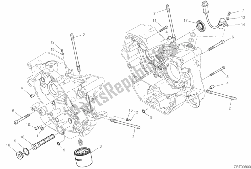 Todas las partes para 09b - Par De Semicárteres de Ducati Scrambler Desert Sled USA 803 2019